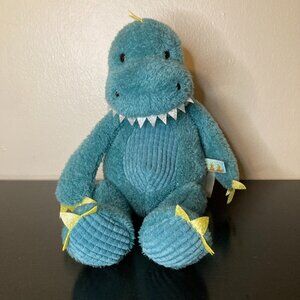 Bunnies By The Bay DAX THE DINO 14" Soft Plush - Green/Teal Dinosaur RETIRED